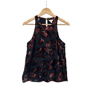 Adiva Burnt Velvet Top Womens S Floral Roses Whimsigoth Fairy Grunge Goth Witchy